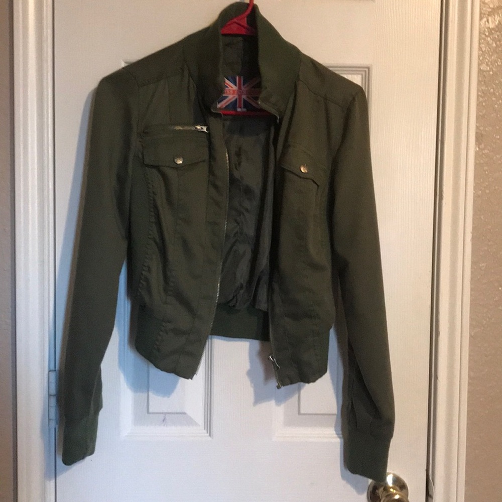 Green Cropped Jacket